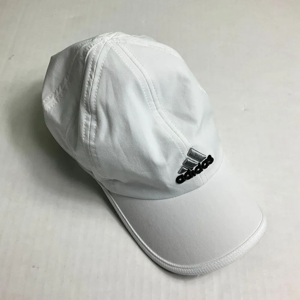 Adidas Unisex Adjustable Baseball Cap White Trefoil Logo Casual Golf Hat OS